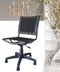 New Spec Furniture Armless Bungee Task Chair Comfort in Black Color