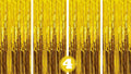 Flyloons Golden Foil Curtains For Birthday Decoration Items Pack Of 4 Baby Shower Anniversary, Marriage, Bachelorette Party Cele