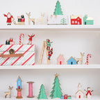 Meri Meri Festive Village Wooden Advent Calendar (Pack Of 1), Ages 8+, 9' X 6' X 4' Mini Suitcase Christmas Advent Calendar,