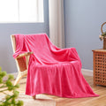 Newcosplay Super Soft Twin Blanket Dark Rose Red Premium Silky Flannel Fleece Leaves Pattern Lightweight Bed Blanket All Season