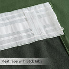 Miulee Olive Green Velvet Curtains 108 Inches 2 Panels - Pinch Pleated Luxury Room Darkening Curtains For Bedroom Living Room Th