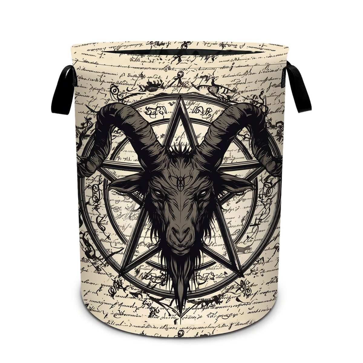 Gothic Skull Laundry Basket Foldable Laundry Hamper With Handles Clothes Storage Bucket Organizer Laundry Bag For Bedroom Bathro