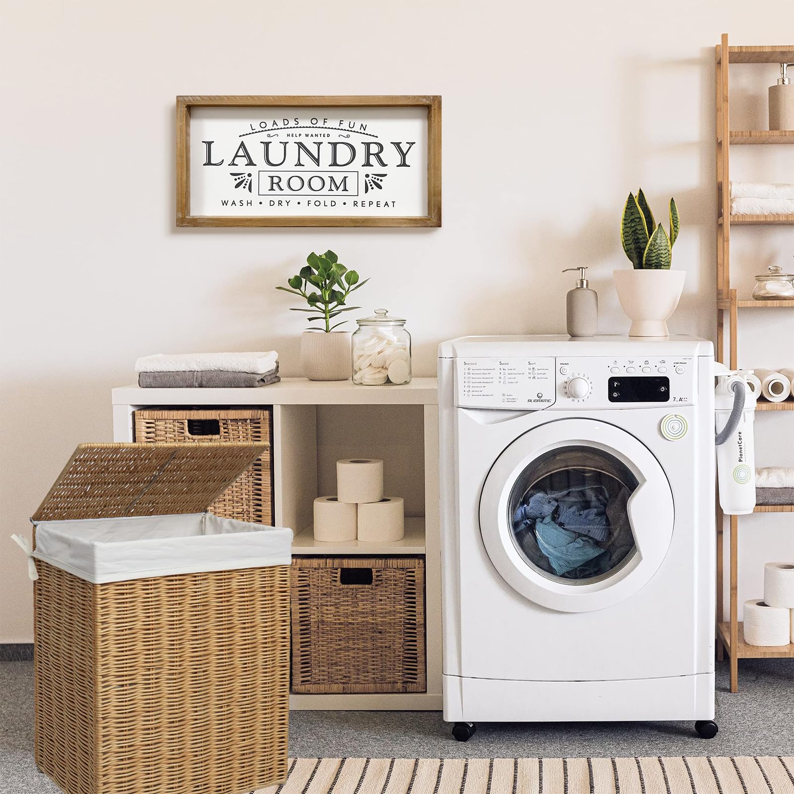 Macvad Laundry Signs For Home Decor Loads Of Fun Laundry Room Wooden Sign