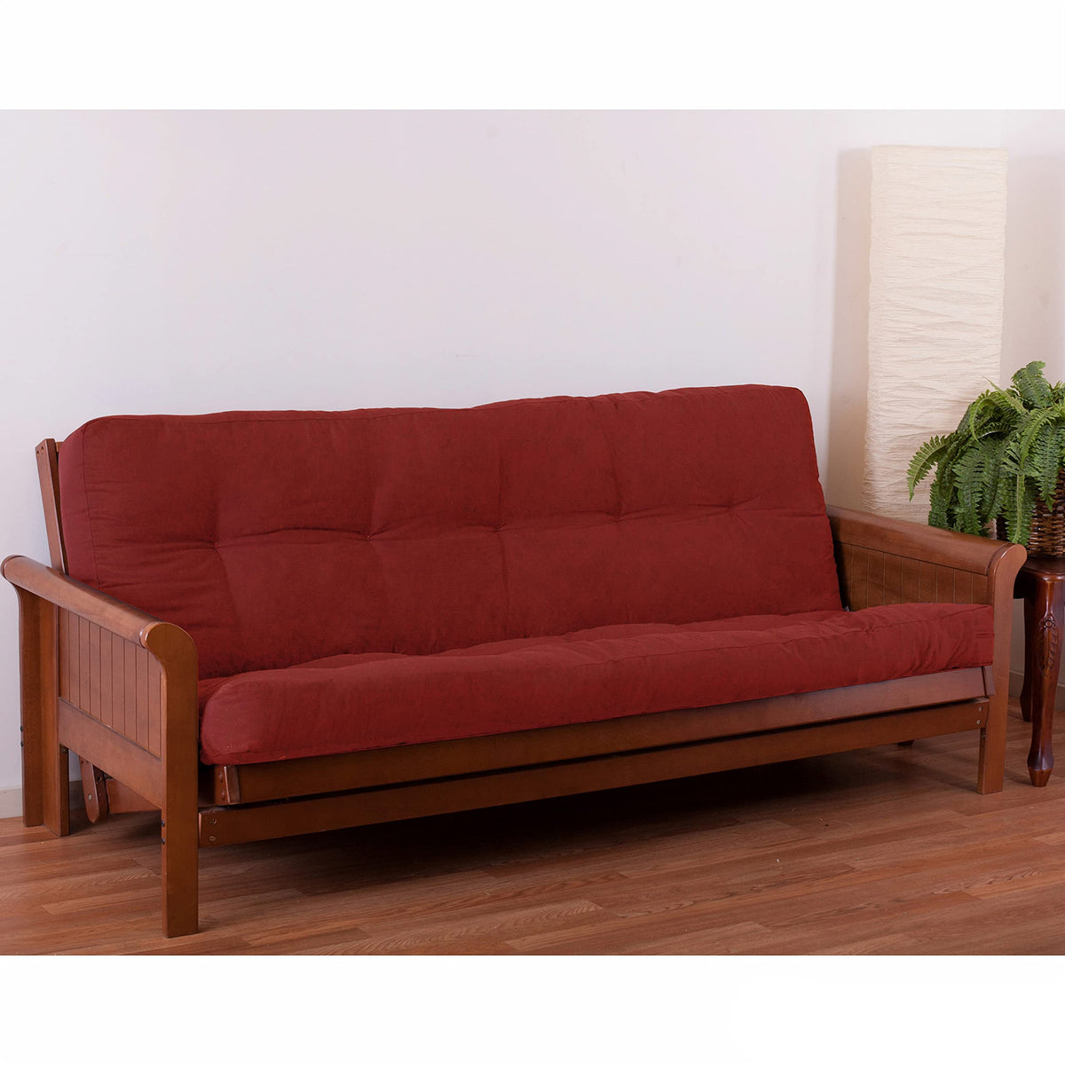 Blazing Needles Renewal 5&quot; Twill Futon Mattress, Full, Ruby Red