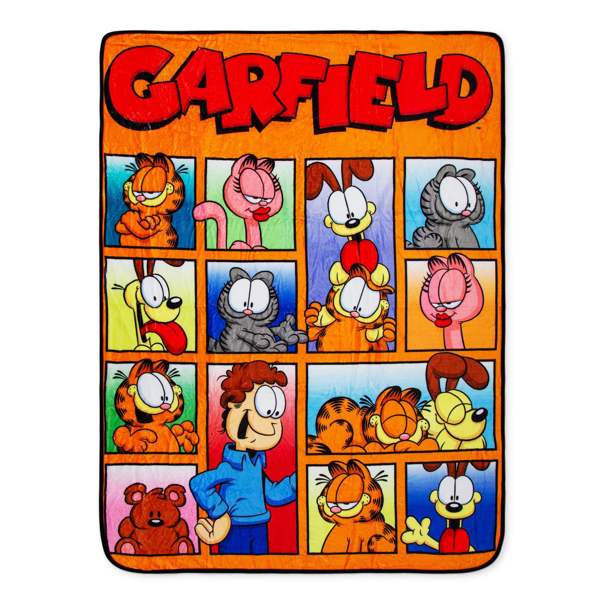 Garfield And Friends Fleece Throw Blanket | Soft Polyester Cover For Sofa, Bed | 45 X 60 Inches