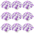 Tigeen 100 Pcs Hydrangea Artificial Flowers Bulk 7.48 Inch Artificial Hydrangeas with Removable Stems Faux Hydrangea Flowers Wed