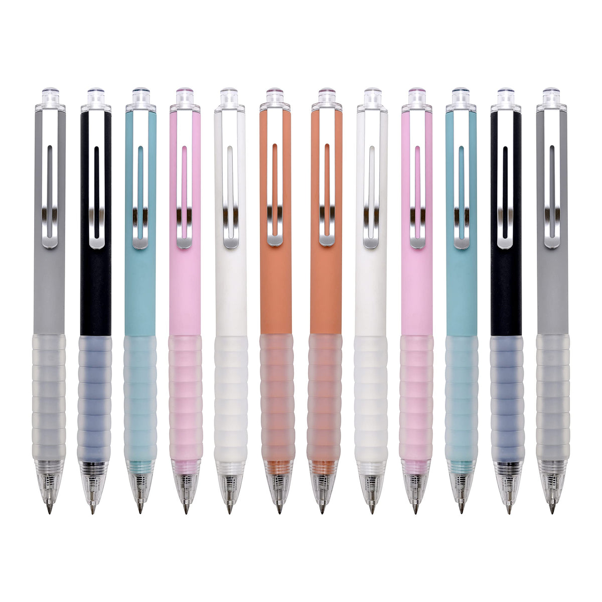 Medium Point 1Mm Black Ink Work Pen With Super Soft Grip Ball Point Pen For Men Women Retractable Office Pens (Black Ink, Black
