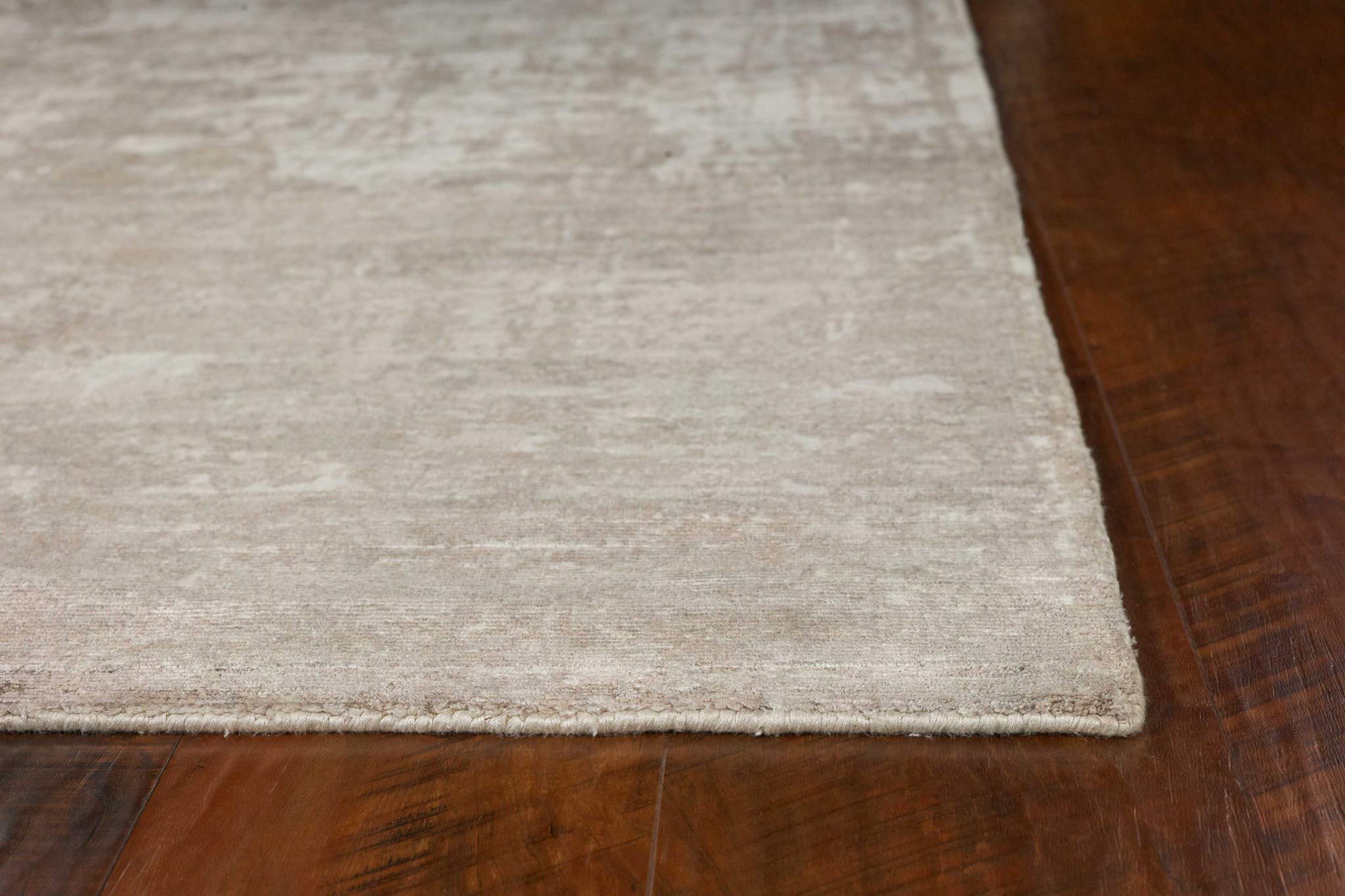 HomeRoots Decor 9' x 13' Viscose Beige Area Rug