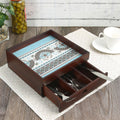Reinvention Factory TwoTier Wooden Organiser With Sliding Drawer  Desk Caddy/Cutlery Box/Jewellery & Vanity Storage | Ethnic O