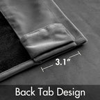 Miulee Grey Velvet Curtains 96 Inches 2 Panels - Luxury Blackout Curtains For Bedroom Living Room Thermal Insulated Super Soft Window Drapes Rod Pocket & Back Tab, W52 X L96 Inches