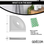 Questech Decor Shower Soap Dish, Retrofit Corner Shower Shelf For Tiled Walls, Bathroom Shower Corner Soap Holder, 5 Inch Corner