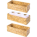 M4DECOR Set of 3 Wicker Toilet Paper Holders  Toilet Tank Basket, Back of Toilet Basket, Wicker Baskets for Storage and Decorat