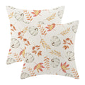 Fall Pillow Covers 18x18 Set of 2 Pumpkin and Maple Leaf Fall Decor Pillowcase Linen Autumn Thanksgiving Decorative Outdoor Thro