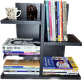 Sbf Furniture Adjustable Wood Desktop Storage Organizer Display Shelf Rack | Spice Rack | Counter Top Bookcase Book Shelf | Home