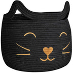 HiChen Large Woven Cotton Rope Storage Basket, Baby Laundry Basket Organizer for Toys, Blanket, Clothes, Towels, Gifts | Pet Gif