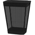STO STO 75L Laundry Hamper with Lid, Black Clothes Hamper with Handles, Breathable Vinyl Mesh Laundry Basket, Sturdy Steel Frame