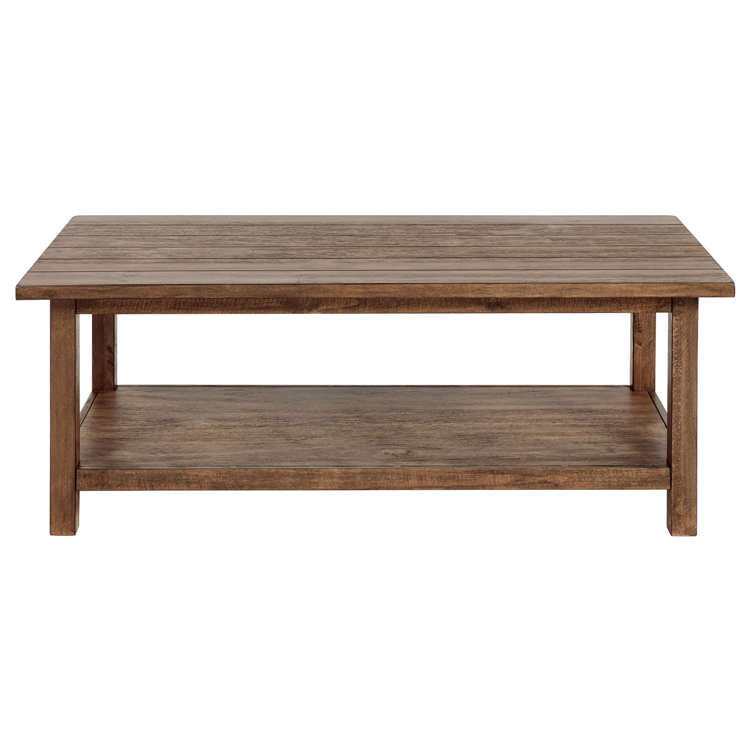 Coaster Home Furnishings Payne Wood Coffee Table with Shelf Distressed Brown
