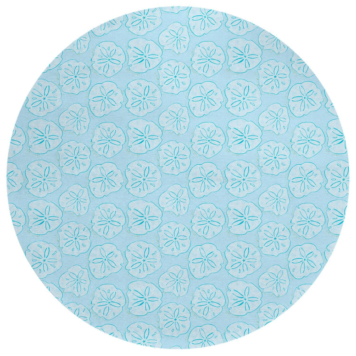 Seabreeze Sz10 Blue Coastal Rug Round 8' X 8'