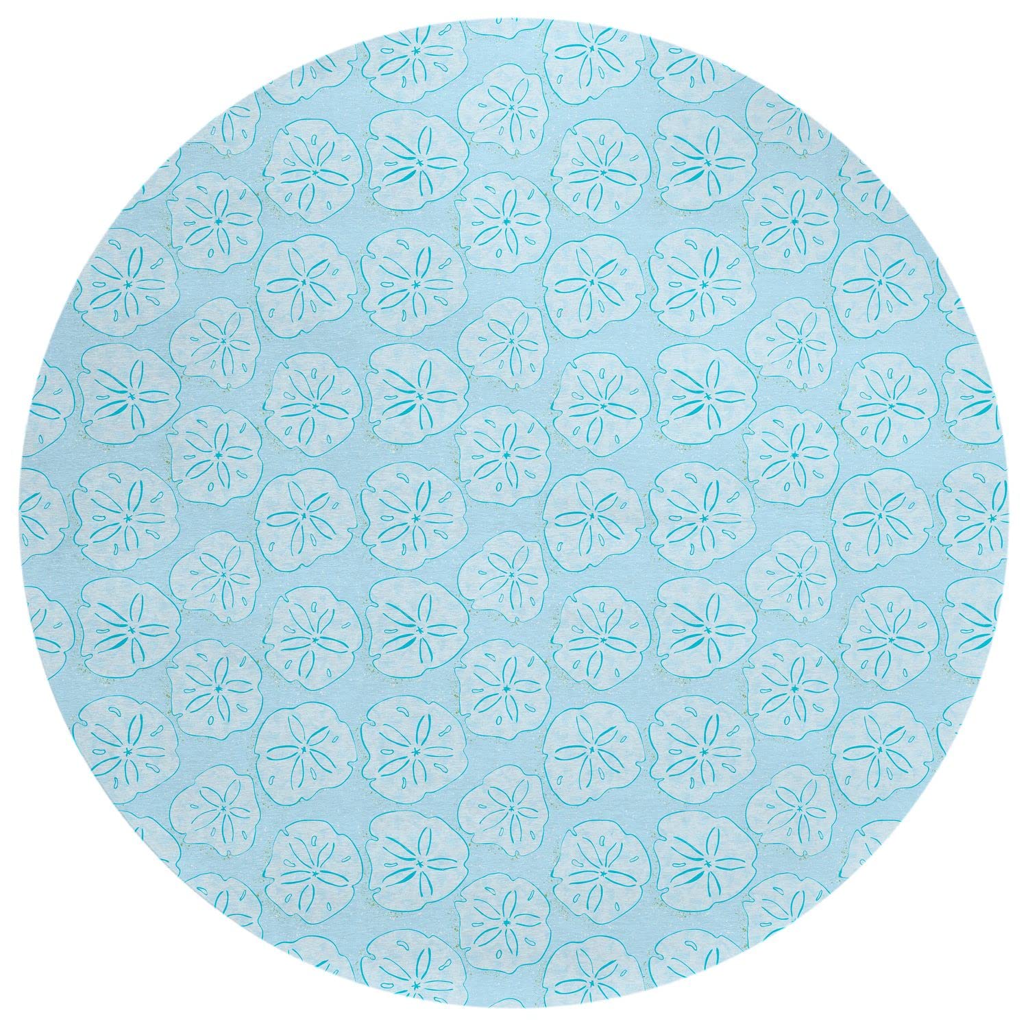 Seabreeze Sz10 Blue Coastal Rug Round 8' X 8'