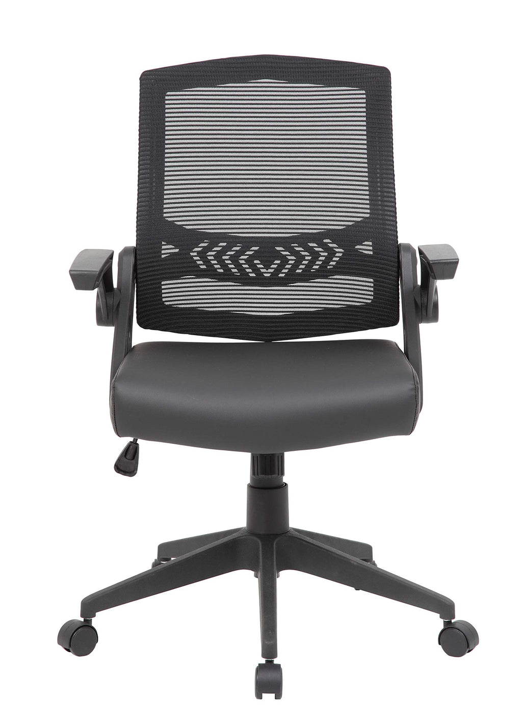 Boss Office Products Task Chair With Flip Arms, Black,26.5"D X 24"W X 39.5"H