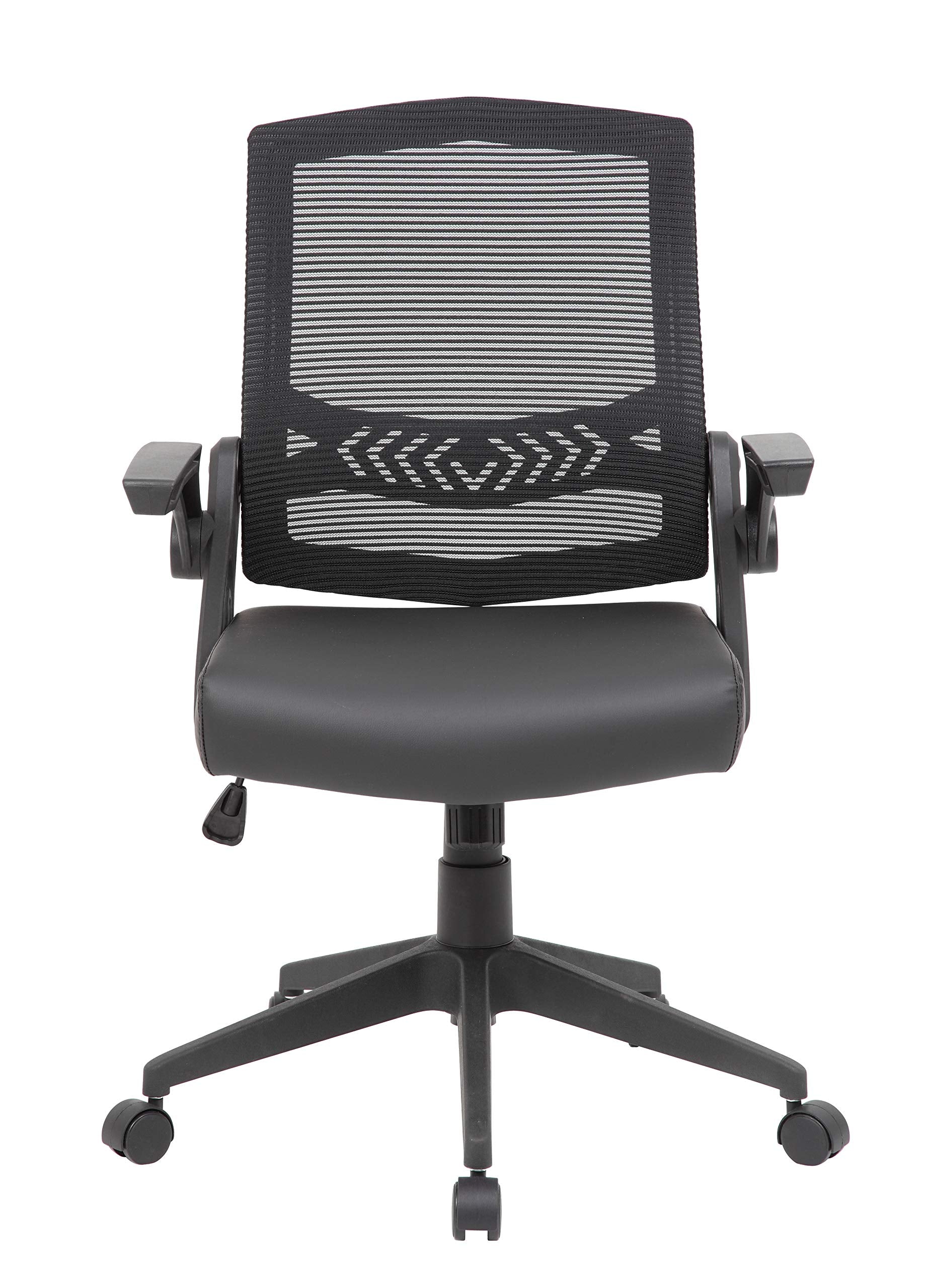 Boss Office Products Task Chair With Flip Arms, Black,26.5"D X 24"W X 39.5"H