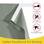 Nicetown French Door Curtains Room Darkening Door Window Curtain Privacy Assured Door Blinds Thermal Insulated Shades For Front/Back Door, W30 X L72 Inch, 1 Panel, Greyish Green