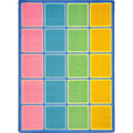 Joy Carpets Blocks Abound Rug, Pastel, 5 '4 '' x 7 '8 ''