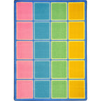 Joy Carpets Blocks Abound Rug, Pastel, 5 '4 '' x 7 '8 ''