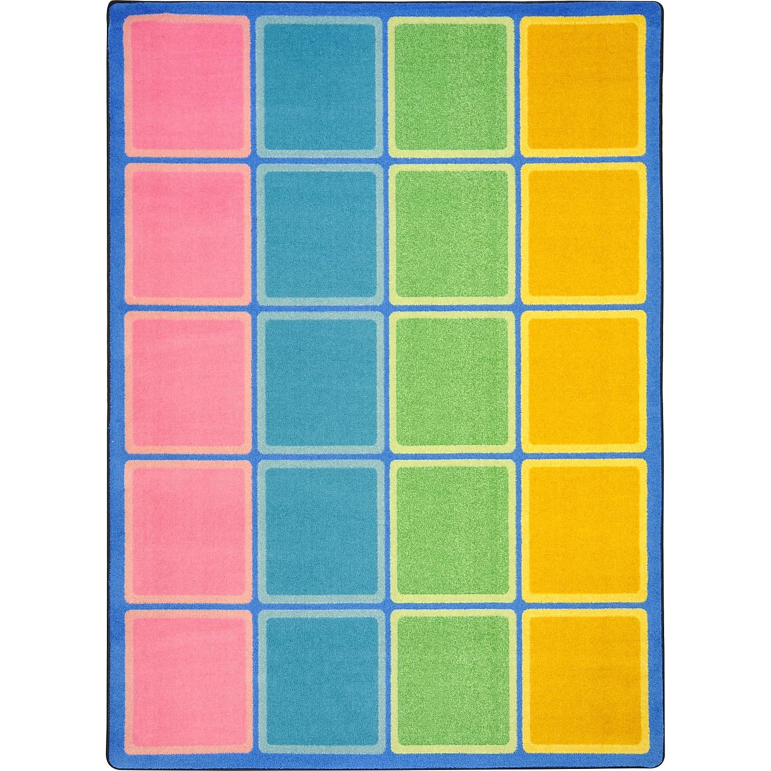 Joy Carpets Blocks Abound Rug, Pastel, 5 '4 '' x 7 '8 ''