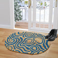 Green Tales 100% Jute Printed mats Oval Natural Jute | Door Mat Rug/Mat for Entrance, Jute Mat Carpet for Livingroom, Bedroom, D