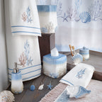 Avanti Linens - Soap Dish, Countertop Decor, Coastal Inspired Bathroom Accessories (Abstract Coastal Collection)