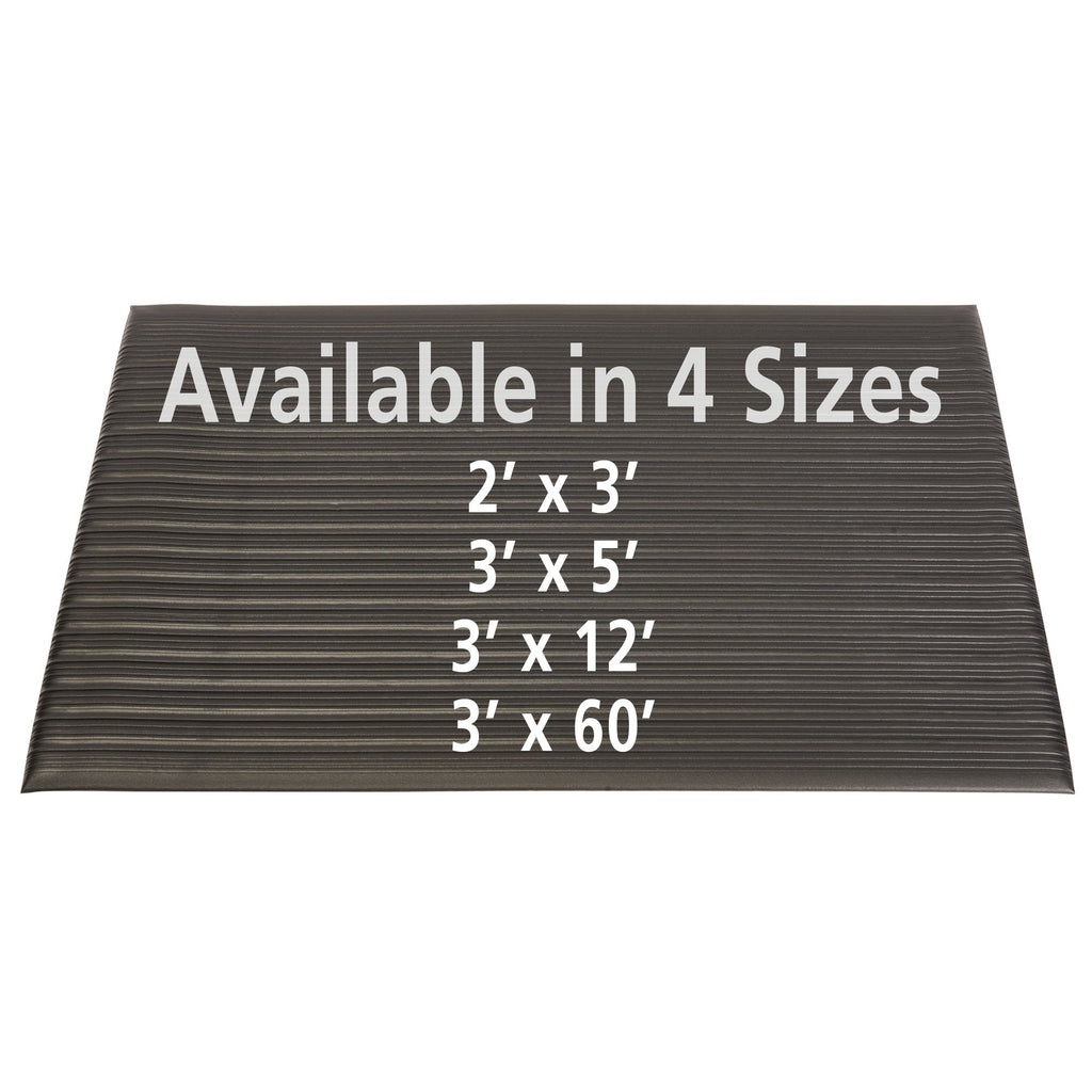 Genuine Joe Joe Air Step Anti-Fatigue Floor Mat, 3 by 5-Feet, Black