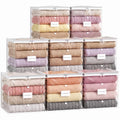 Lifewit 8 Pack Clear Zippered Storage Bags, Plastic Sweater Storage Bags Clothing Organizer for Blankets Linen Sweater Bed Sheet