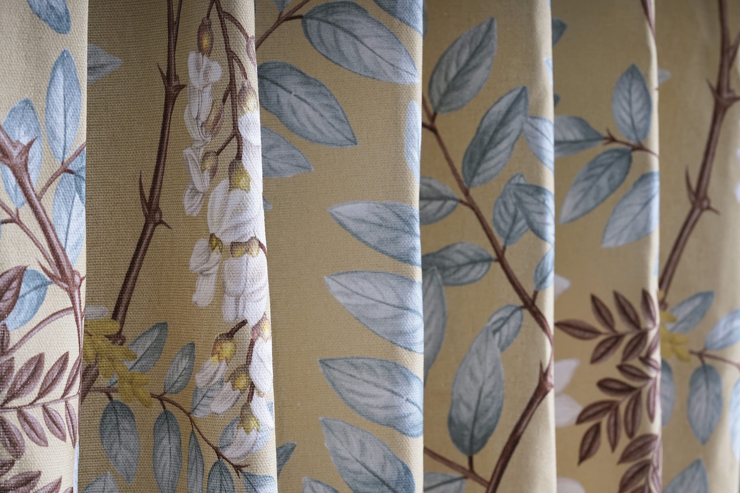 Maison D' Hermine 100% Cotton Curtain Feuillage Light Ecru One Panel Curtain For Living Rooms Bedrooms Offices Tailored With A R