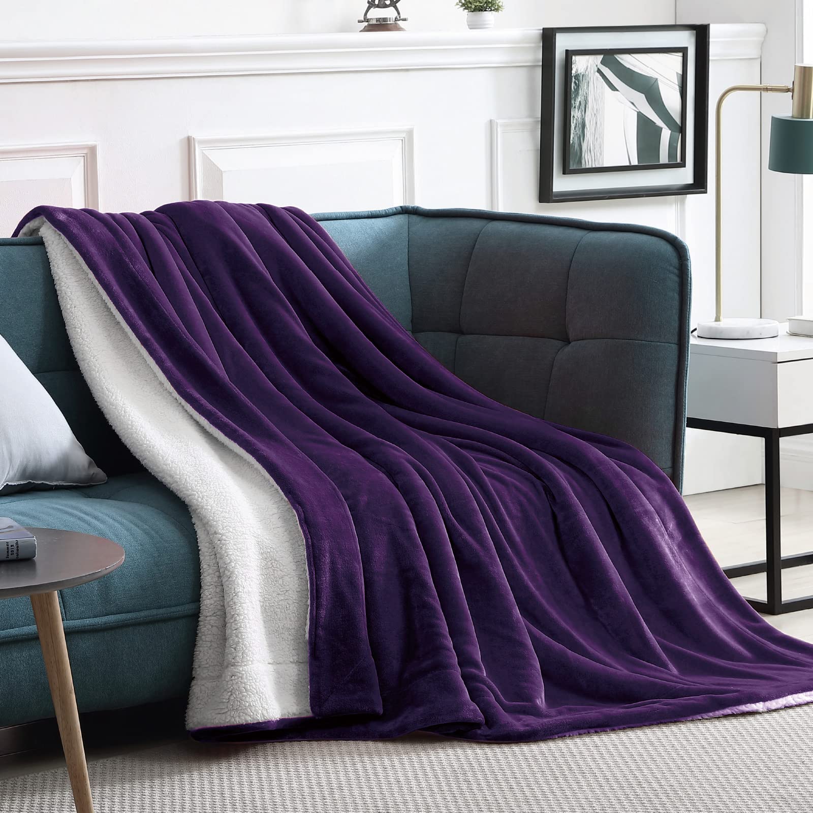 Walensee Sherpa Fleece Blanket Plush Throw Fuzzy Super Soft Reversible Microfiber Flannel Blankets For Couch, Bed, Sofa Ultra Lu