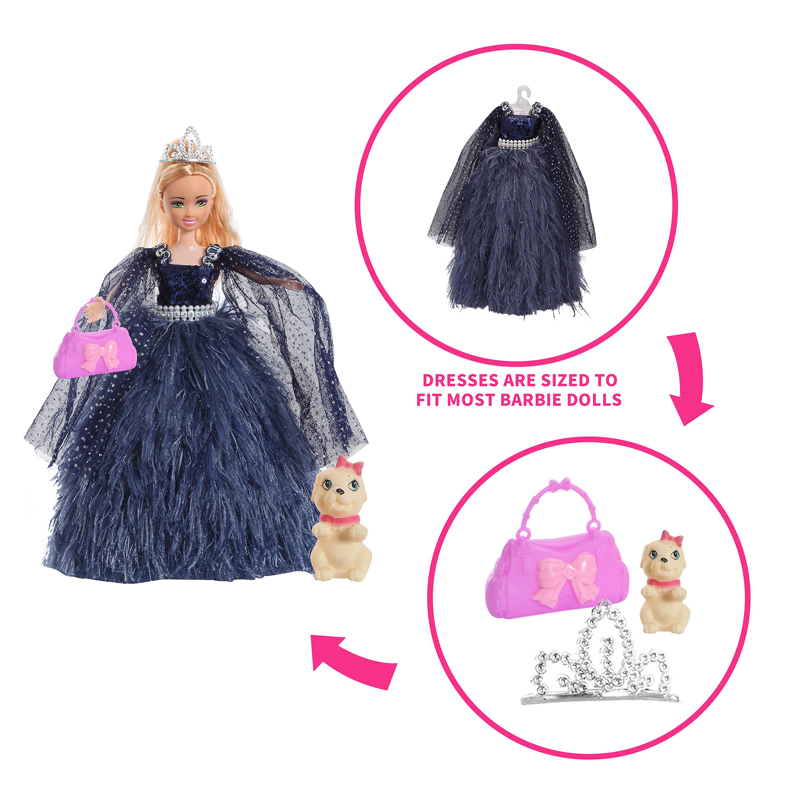 Joyin 2021 Girls Chrismas Advent Calendar 24 Days Countdown To Calendar Girls Doll Accessories Collection Toys With Doll Dress U