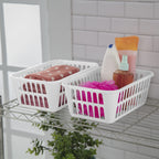 Sterilite Storage Basket, Plastic Basket To Organize Closets, Shelves Or Countertops In The Kitchen Or Bathroom, White, 48-Pack