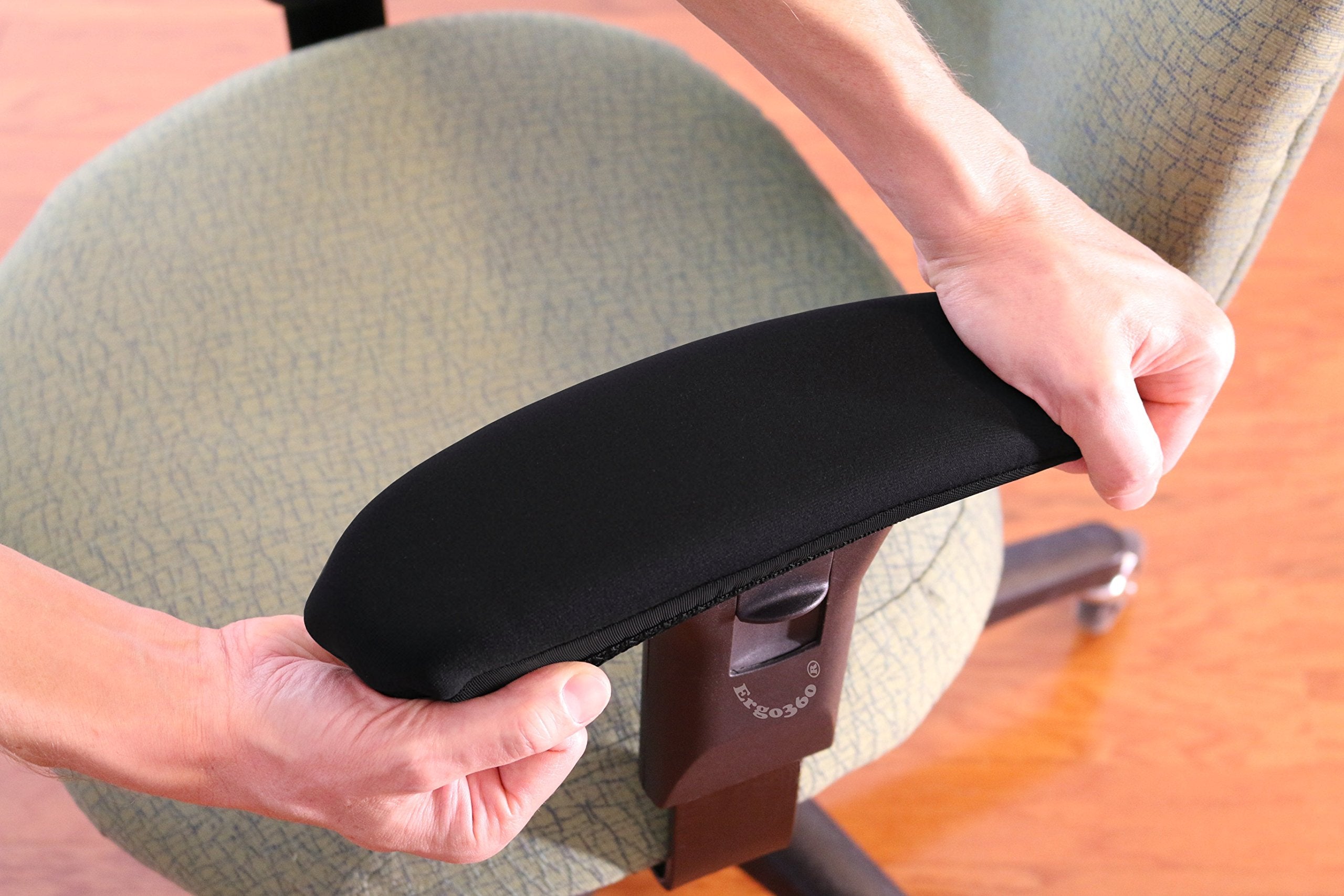 Ergo360 Soft Chair Arm Pad Covers Stretch Over Armrests 10.5' To 13' Long. Restore, Protect, And Cushion Chair Armrests. Compl