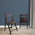 Casual Home Wooden Folding Chairs 2-Pcs Set, 17" W x 18" D x 30.75" H, Espresso
