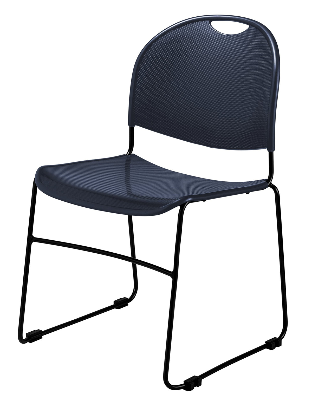 Commercialine® Multi-Purpose Ultra Compact Stack Chair, Navy Blue