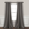 Lush Decor Insulated Grommet Blackout Window Curtain Panels, Pair, 52' W X 108' L, Dark Gray - Classic Modern Design - Chic Wi