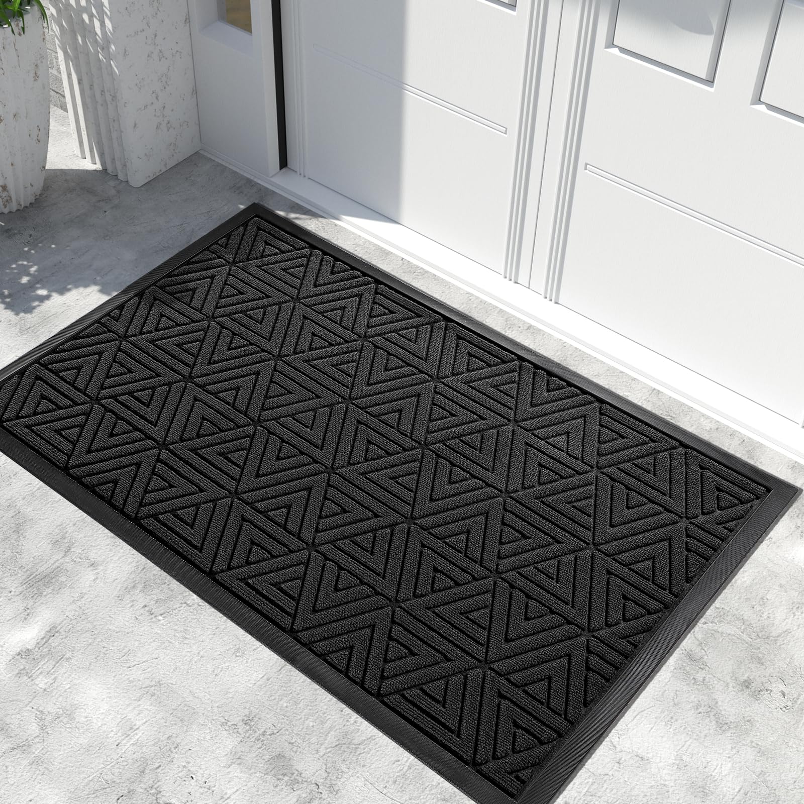 Yimobra Door Mat Outdoor Entrance, Heavy Duty Sturdy Front Welcome Matt For Outside Home Entry, Doormat For Back Patio Floor Por