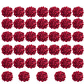 Cherica Red Hydrangea Artificial Flowers Bulk, 40 Pcs Faux Hydrangea Flowers Heads, Artificial Fake Silk Hydrangea Flowers with 