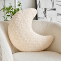 Zcnyclam Moon Pillow, Moon Shaped Pillow With Soft Faux Fur For Couch Bed Sofa, Cute Half Moon Pillows With Room Decor For Bedro