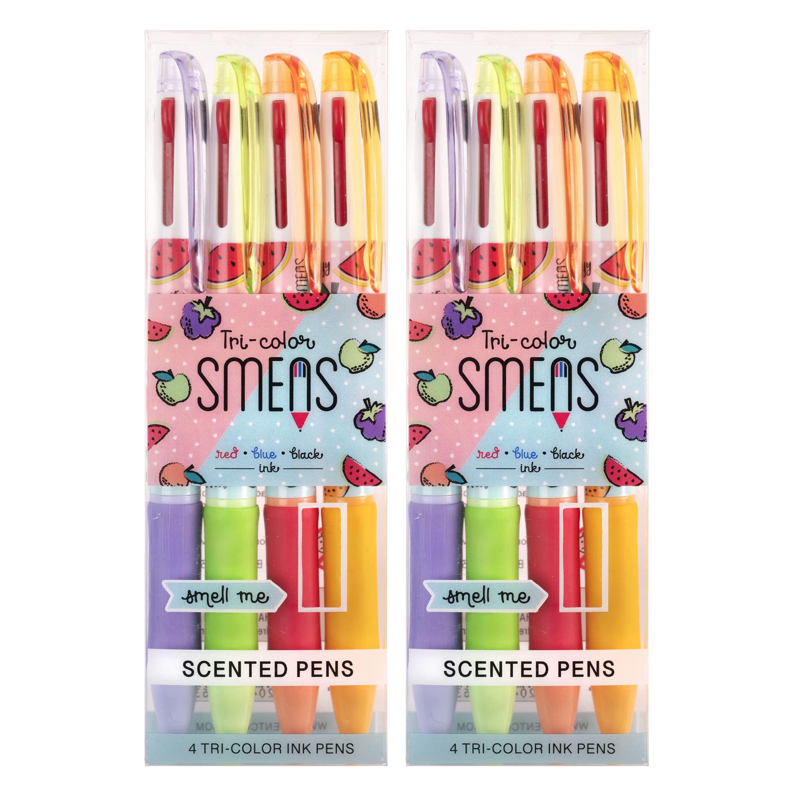 Tri-Color Smens (2 Pack)- Scented Pens, 4 Count
