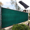 Royal Shade Custom Size 6 ' X 171 ' Green Fence Privacy Screen Windscreen Cover Netting Mesh Fabric Cloth - Cable Zip Ties Inclu