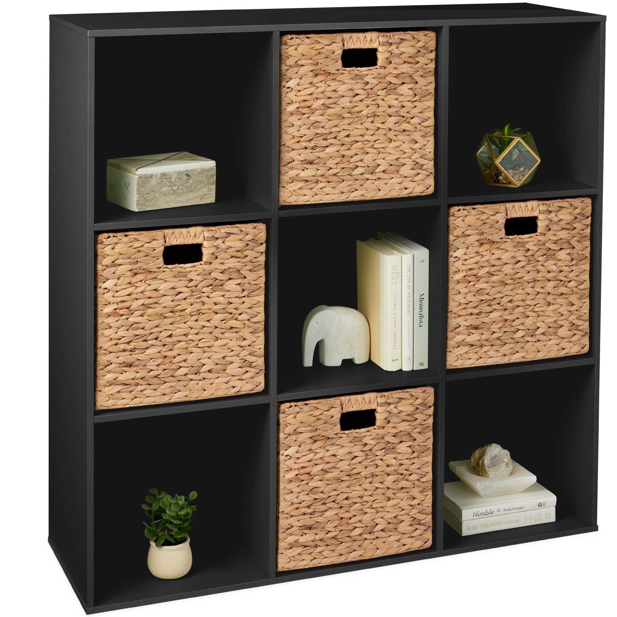 Best Choice Products 9-Cube Storage Organizer, 13.5in Shelf Opening, Bookcase, Display Shelf, Customizable w/ 3 Removable Back P