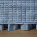Comfort Spaces Daybed Cover- Luxe Double Sided -Quilting, All Season Cozy Bedding With Bedskirt, Matching Shams, 75'X39' Blue 5