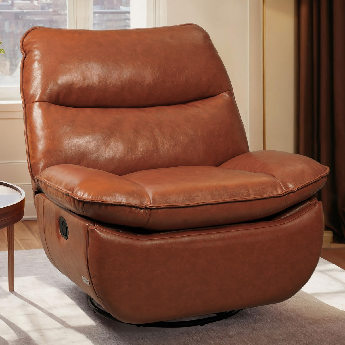 Flexispot Xrc7 Swivel Rocker Recliner Chair For Adults 350 Lbs, Oversized Faux Leather Recliner Chair With Side Pocket, 360 Swiv
