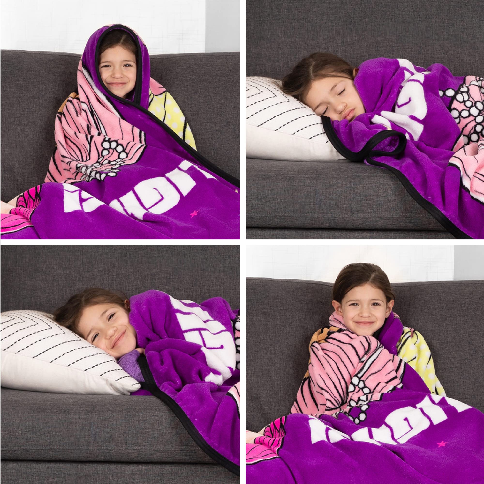 Franco Kids Bedding Super Soft Plush Micro Raschel Blanket, 62 In X 90 In, Lol Surprise